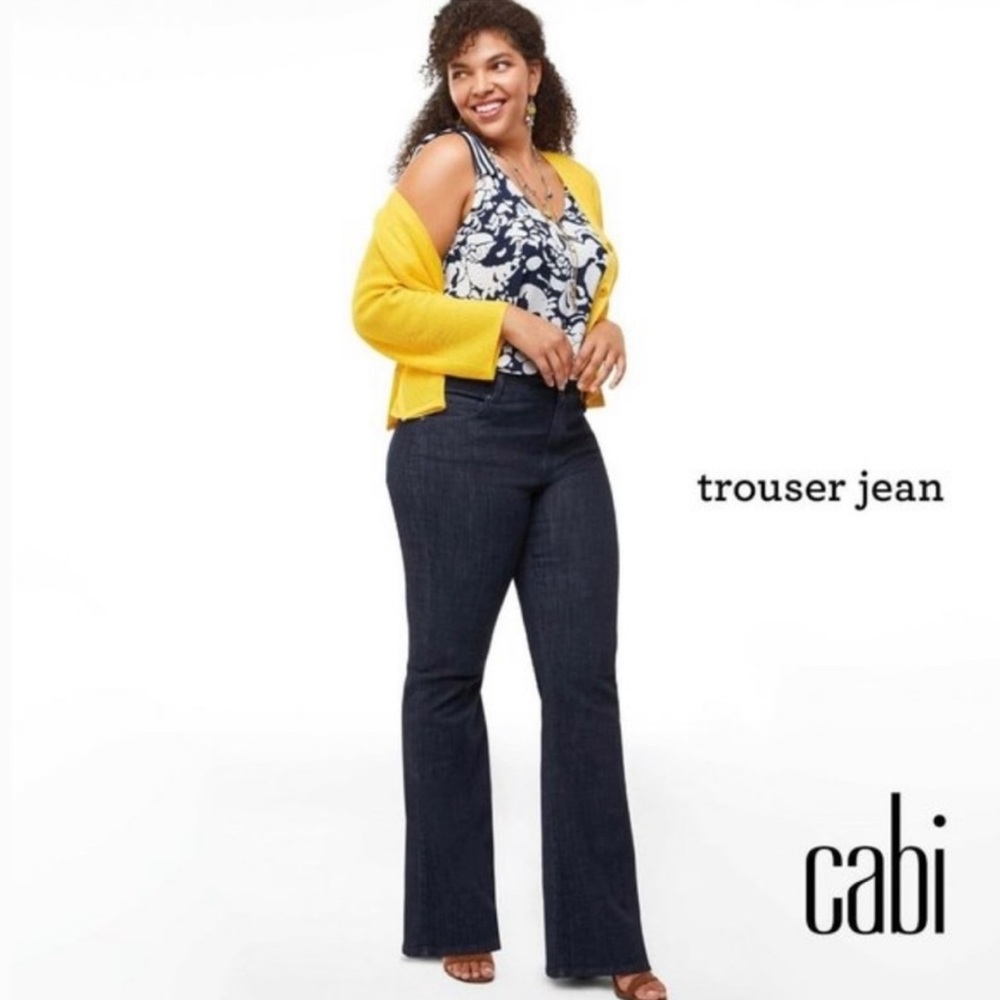 Cabi Style 5691R Dark Blue Wash Trouser Jeans Size 18